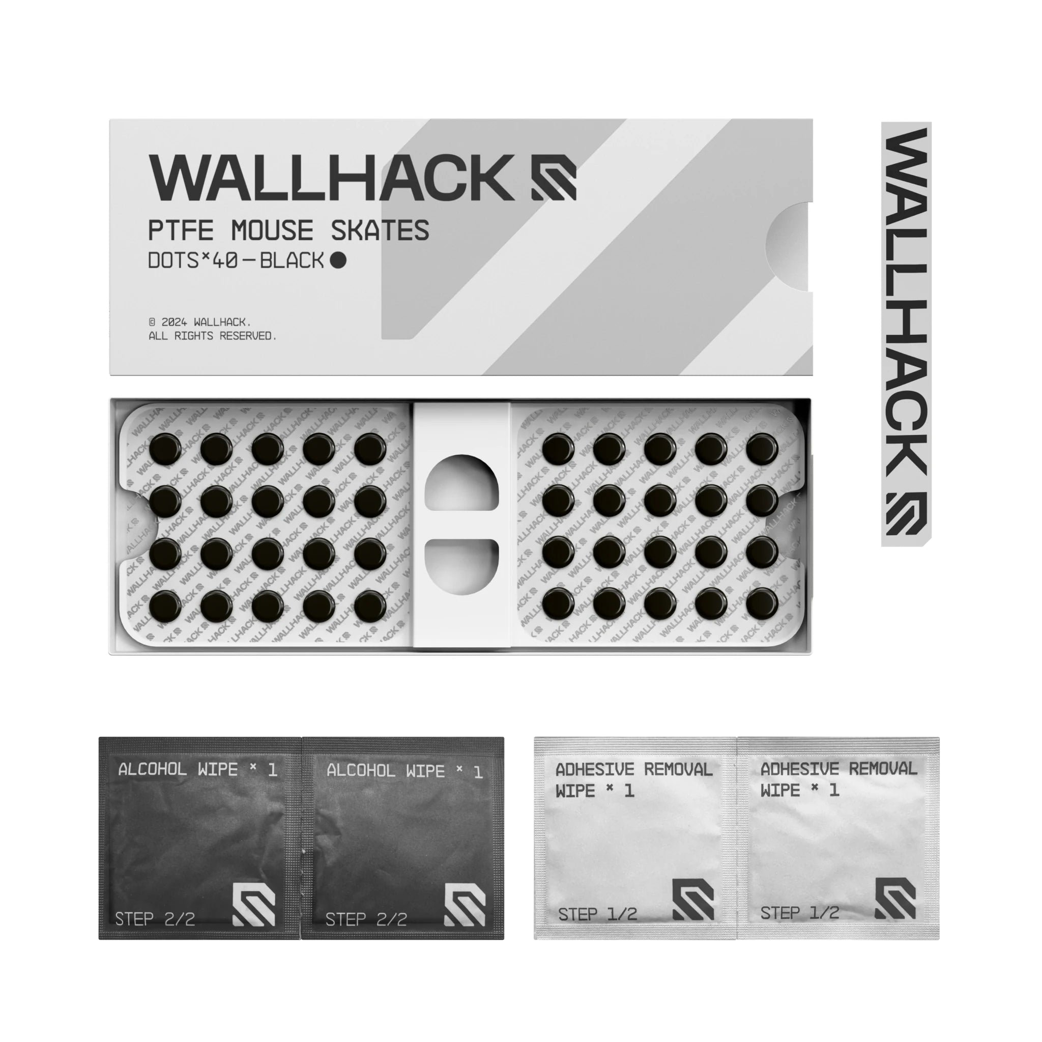 Wallhack Skates UHMW-PE Black Dots