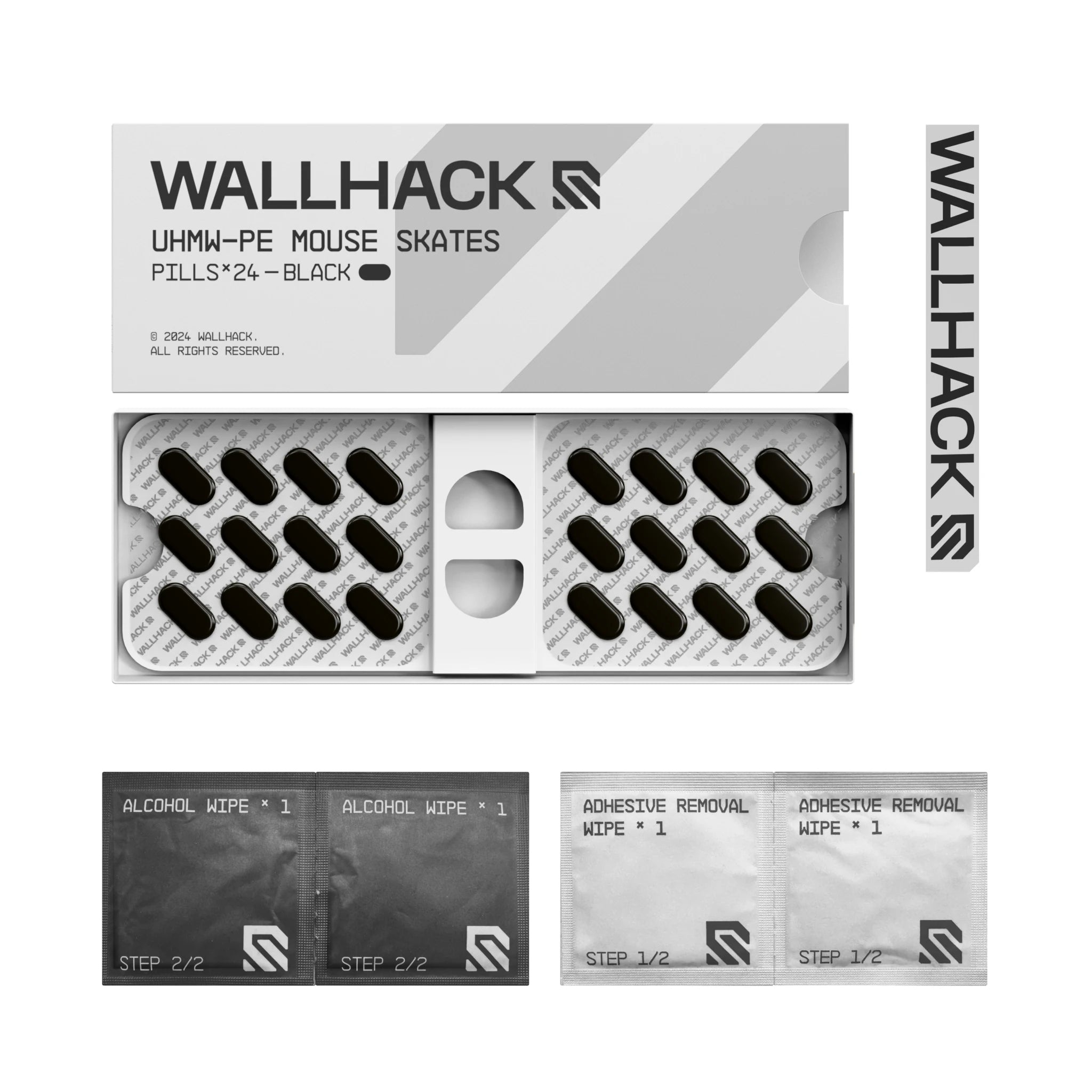 Wallhack Skates UHMW-PE Black Pills