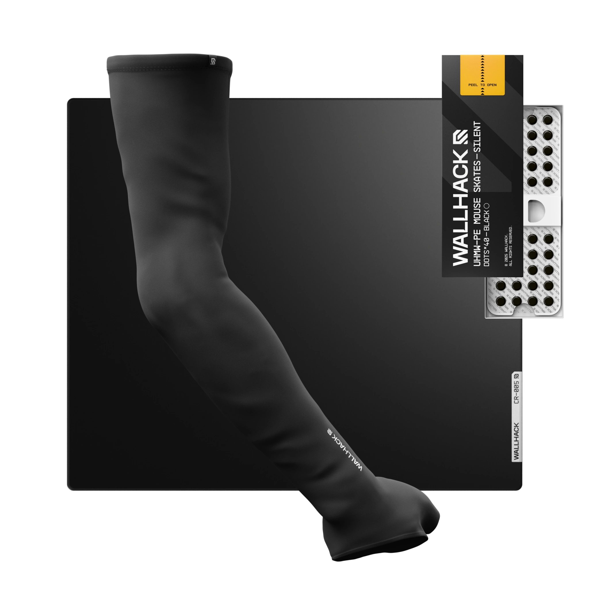 CR-005 (Black) Bundle with UHMW Silent Skates & Pro Sleeve