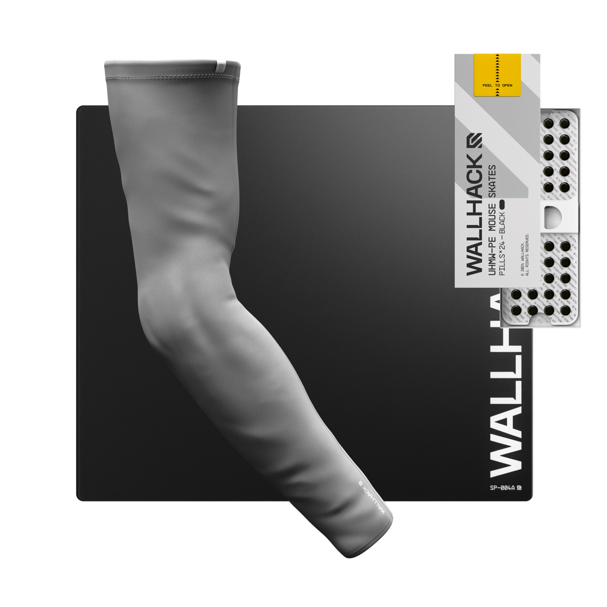 SP-004A (Black) Bundle with UHMW Skates & Pro Sleeve