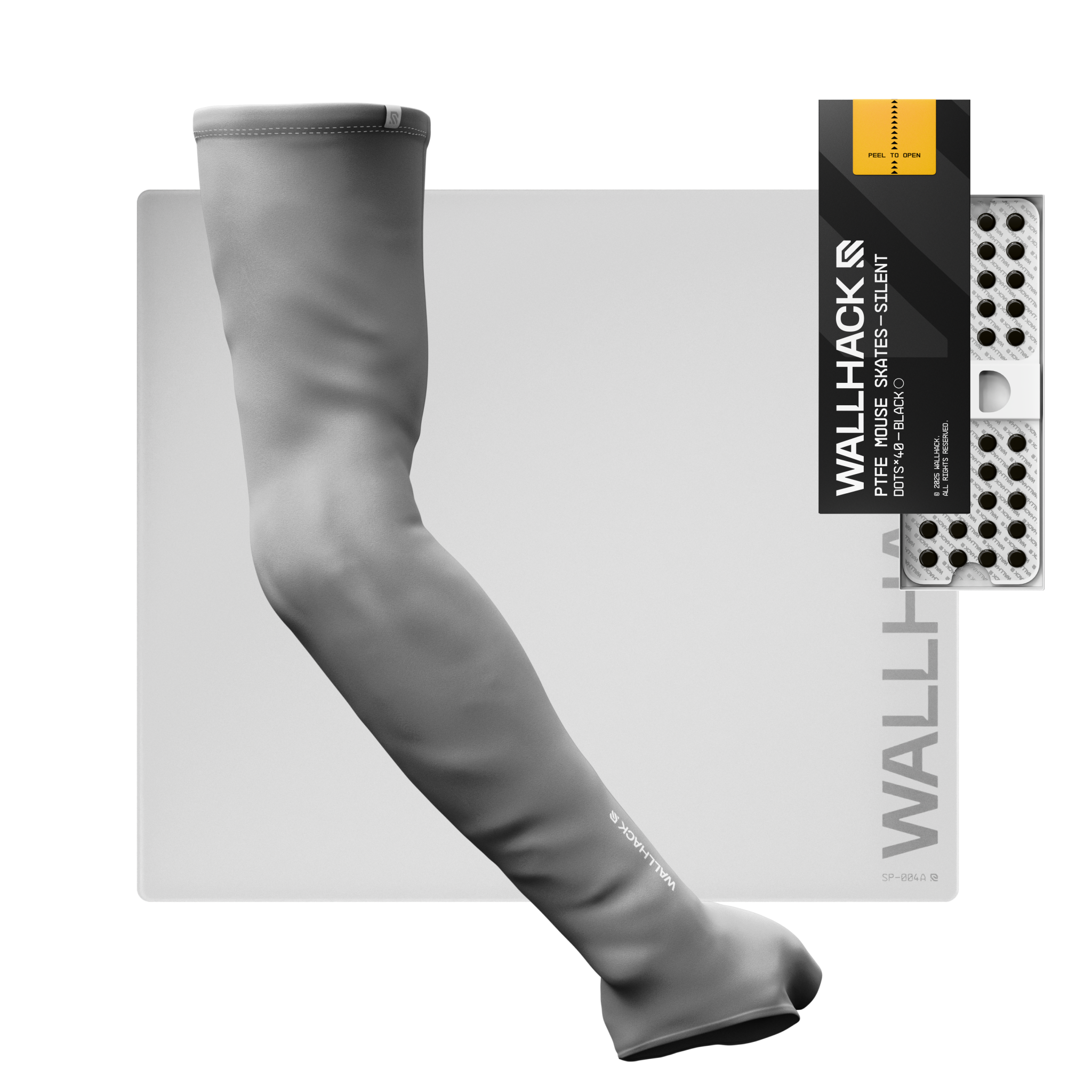 SP-004A (White) Bundle with PTFE Silent Skates & Pro Sleeve