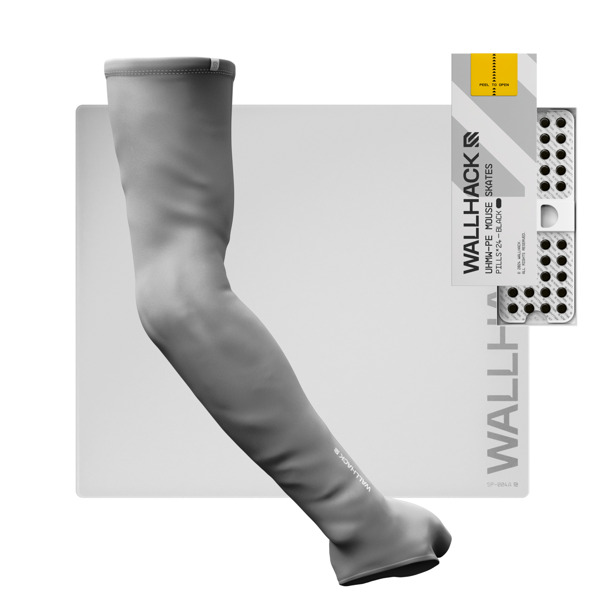 SP-004A (White) Bundle with UHMW Skates & Pro Sleeve