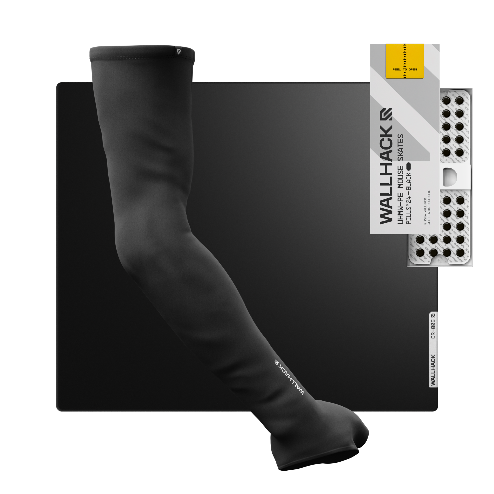 CR-005 (Black) Bundle with UHMW Skates & Pro Sleeve