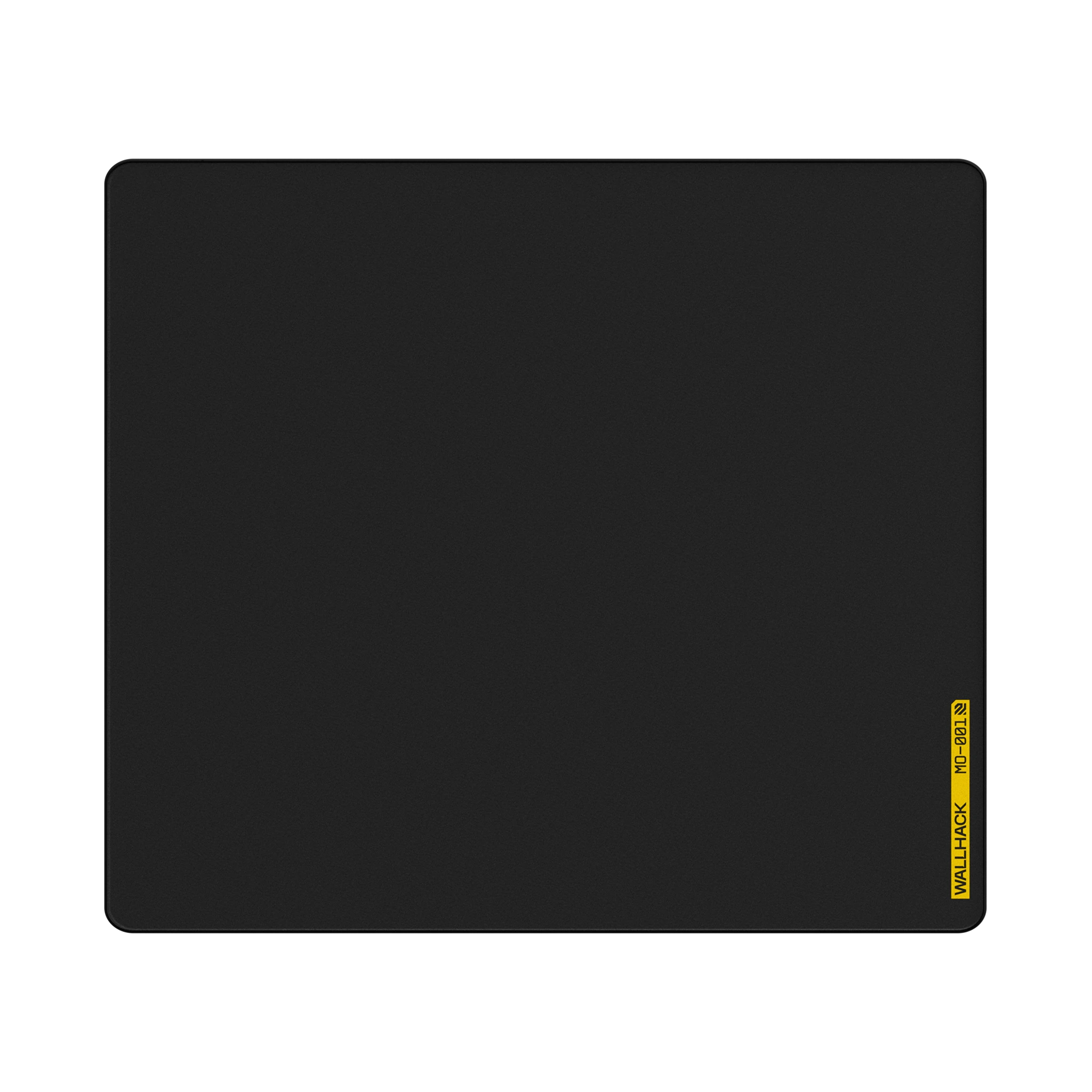 Black mouse pad with 'Wallhack' branding on a white background