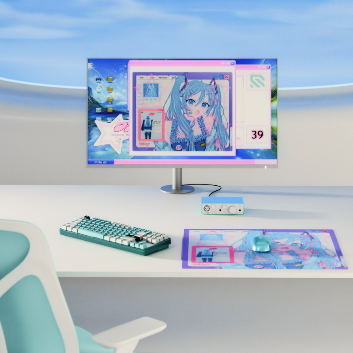 パソコンデスク miku Miku OS – The 2000s Chat Room Dream | Wallhack