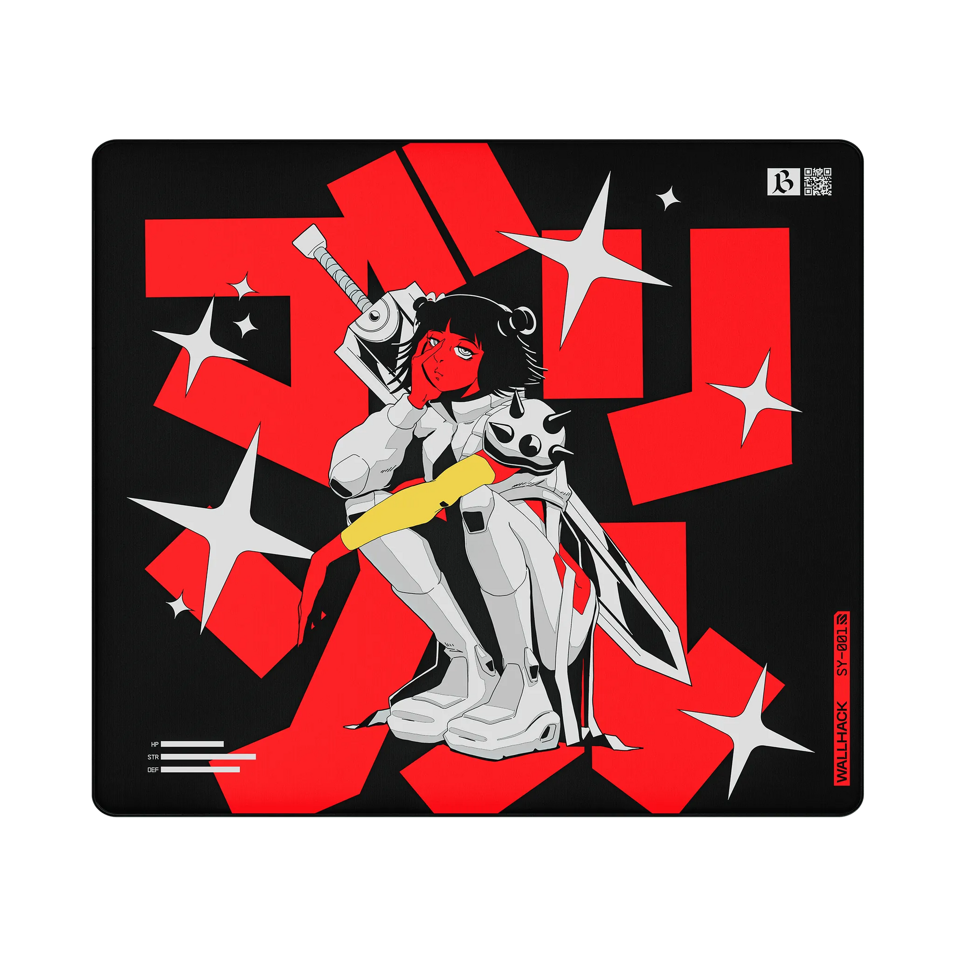 WALLHACK twins 双子マウスパッド Skypad Wallhack SP-004 Twins Skypad Sora & Yume Glass Mousepad