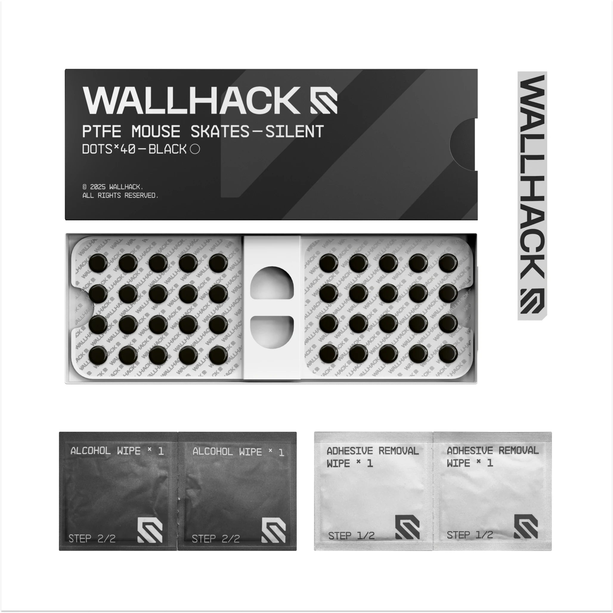 Wallhack Skates PTFE Black Dots - Silent
