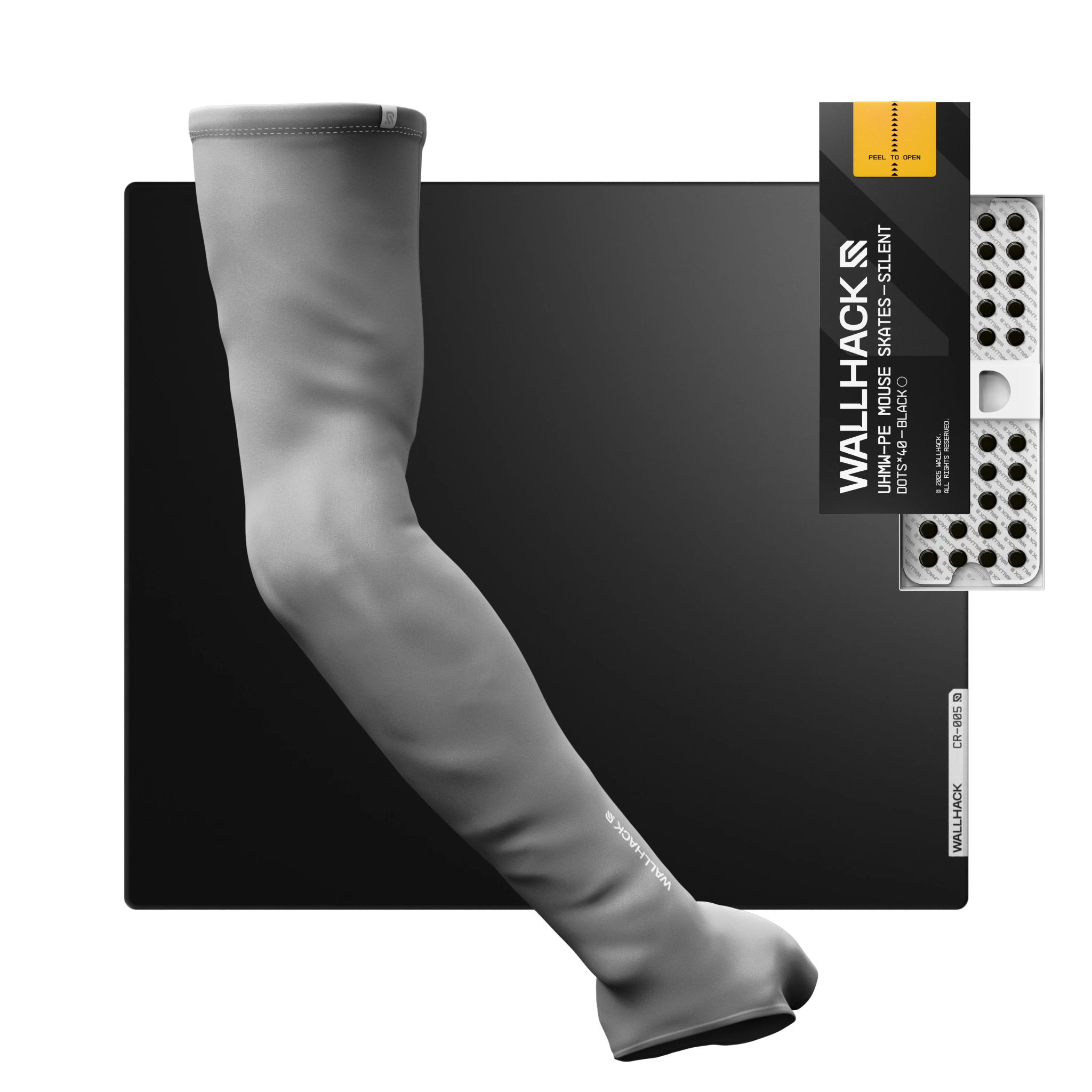 CR-005 (Schwarz) Bundle mit UHMW Silent Skates & Pro Sleeve