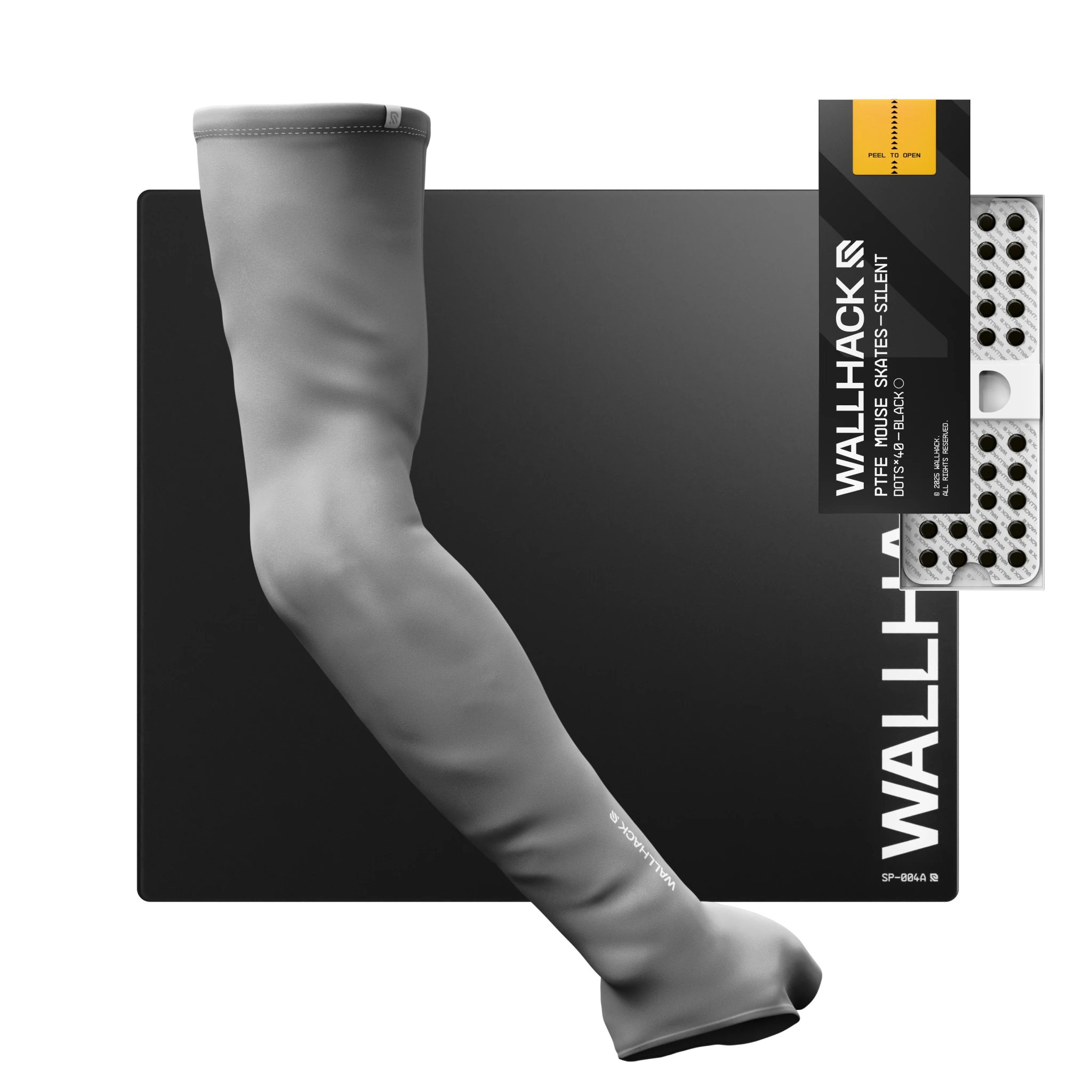 SP-004A (Black) Bundle with UHMW Silent Skates & Pro Sleeve