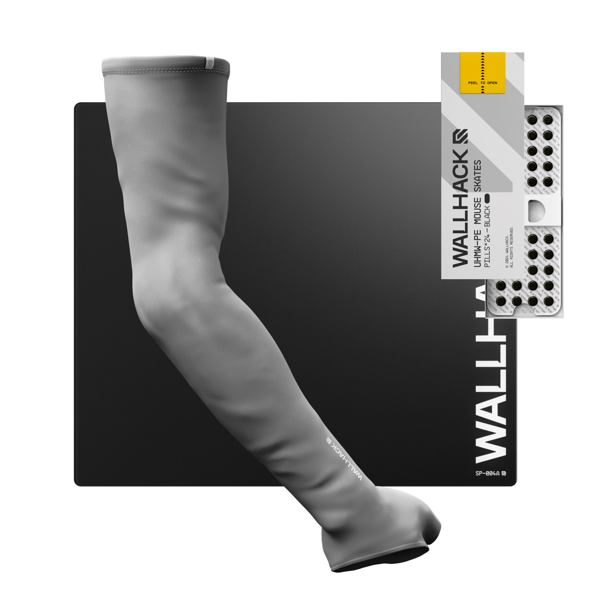 SP-004A (Black) Bundle with UHMW Skates & Pro Sleeve