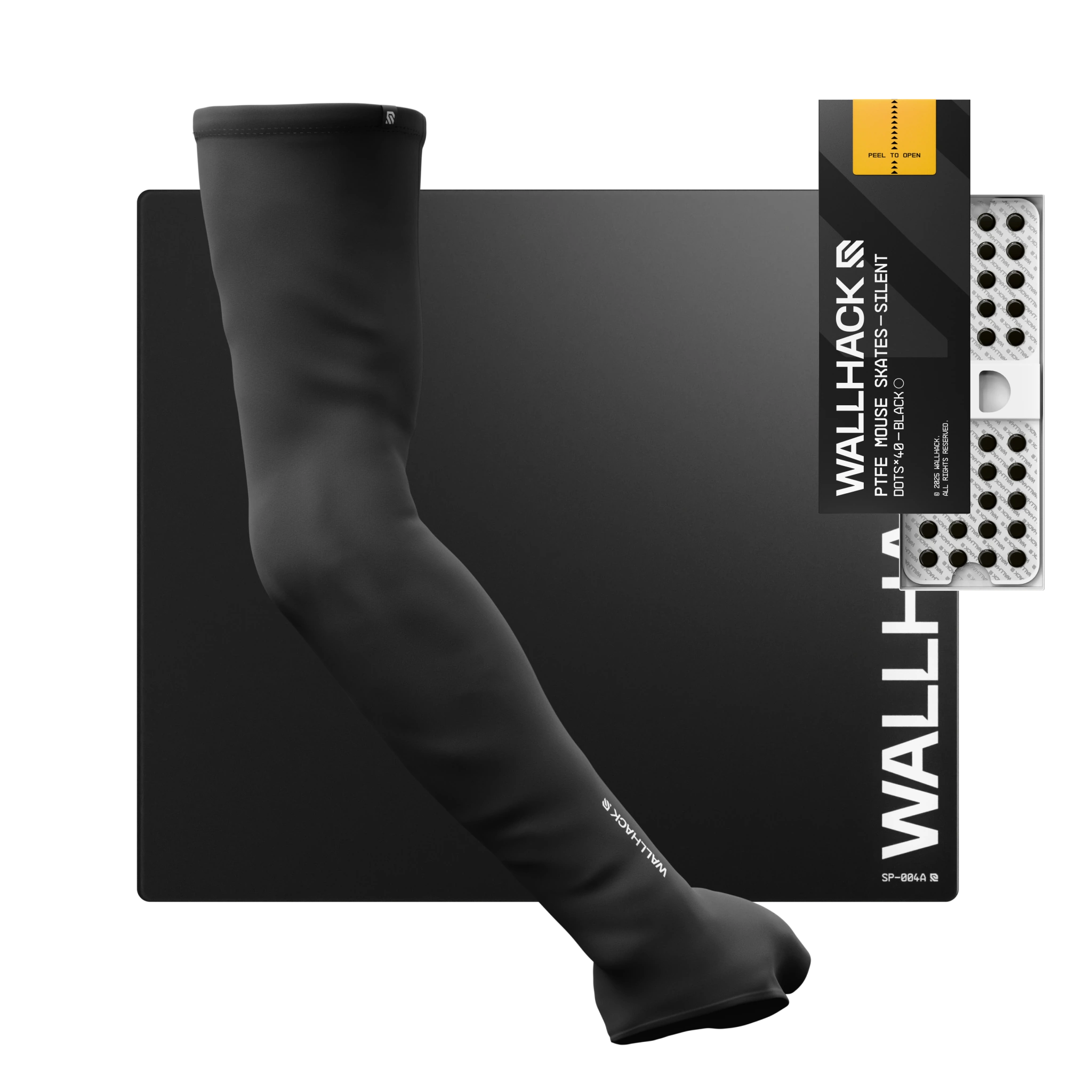 SP-004A (Black) Bundle with PTFE Silent Skates & Pro Sleeve