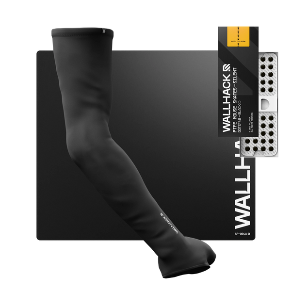 WALLHACK SP-004 [Black] Obsidian Pro付き SP-004 Black Glass Gaming Mousepad | Wallhack