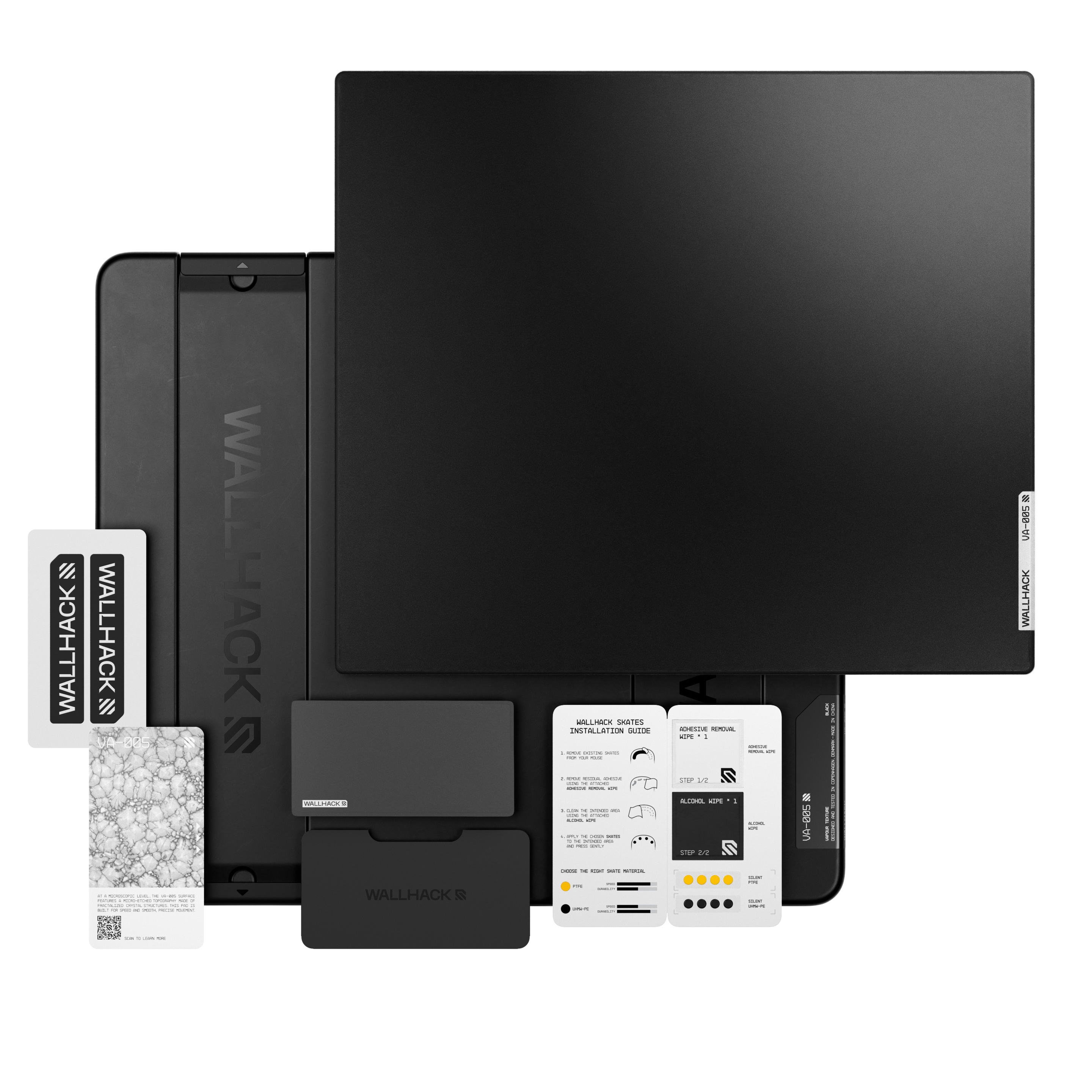マウス・トラックボール WALLHACK va-005 VA-005 Bundle with PTFE Silent Skates & Pro Sleeve