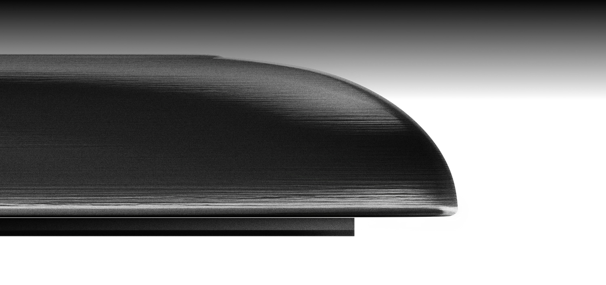 The CNC-machined edge of the SP-005