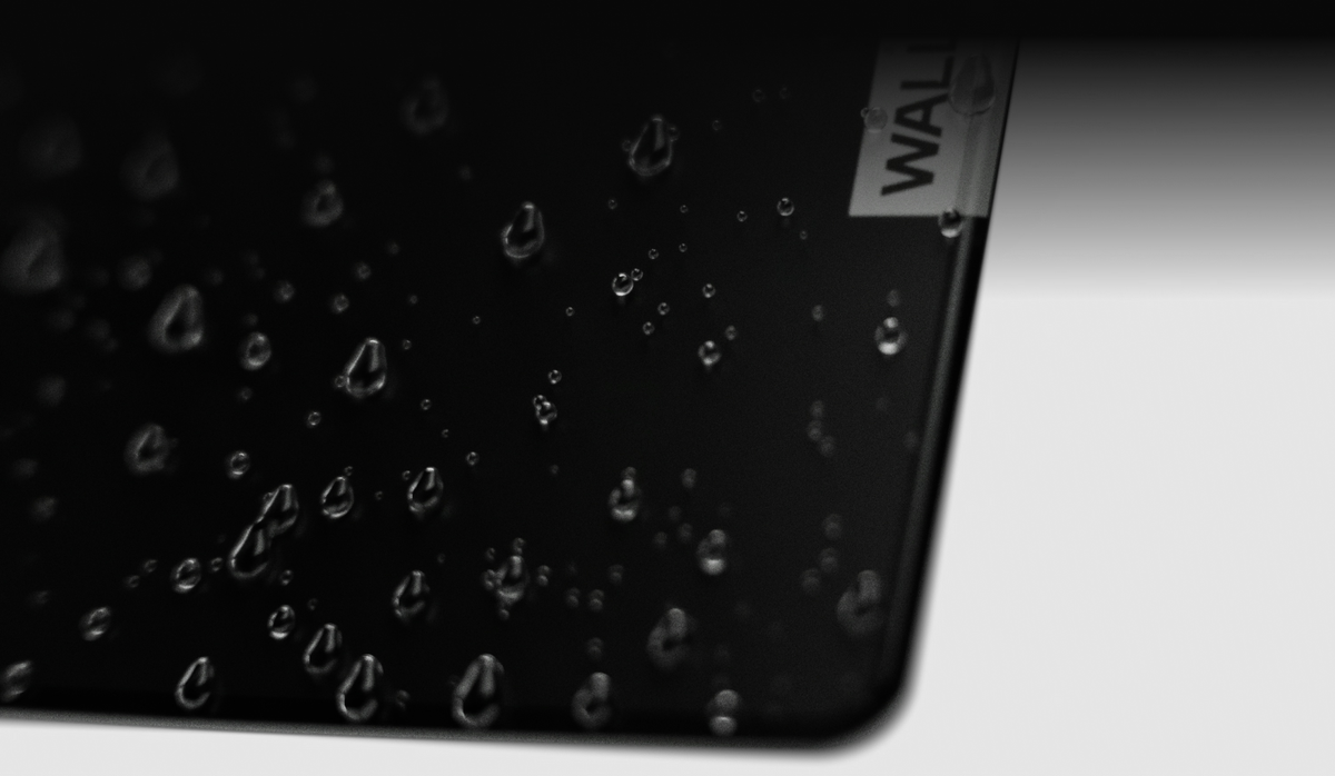 Water drops on the SP-005 glass surface