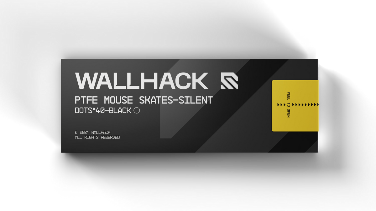 WALLHACK PTFE mouse skates, silent variant, packaging