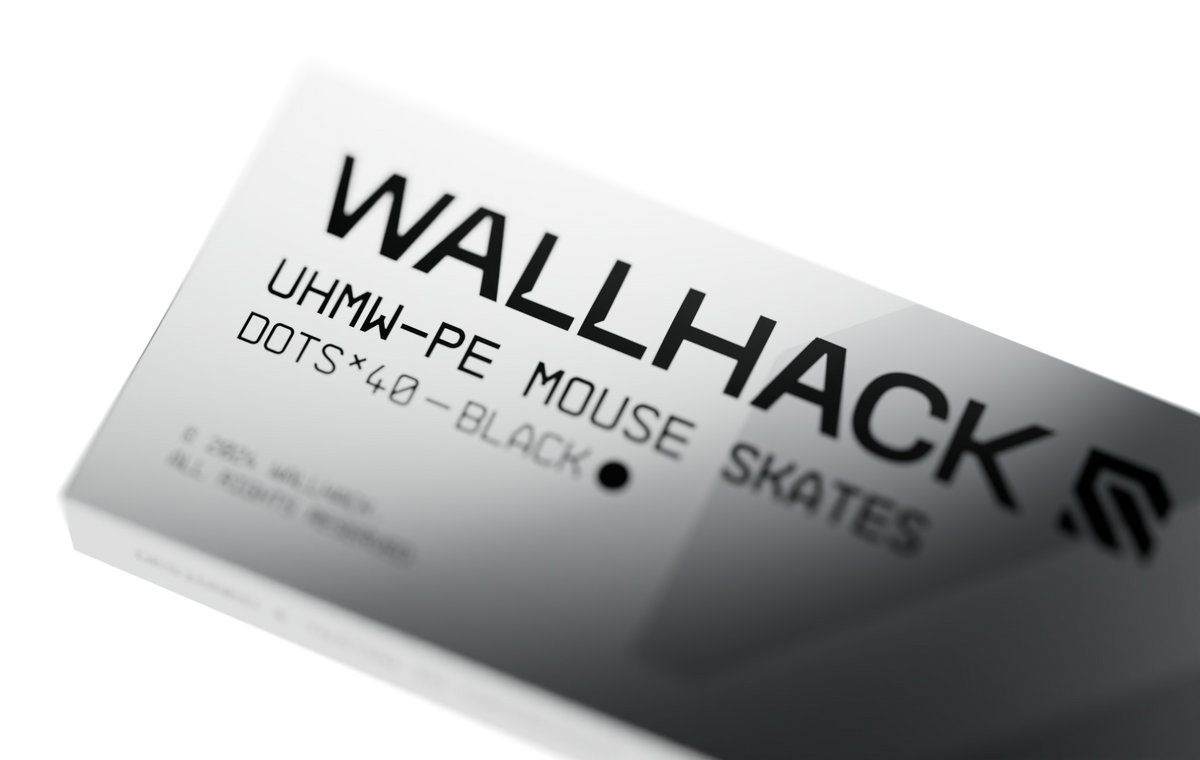 WALLHACK UHMW-PE mouse skates packaging