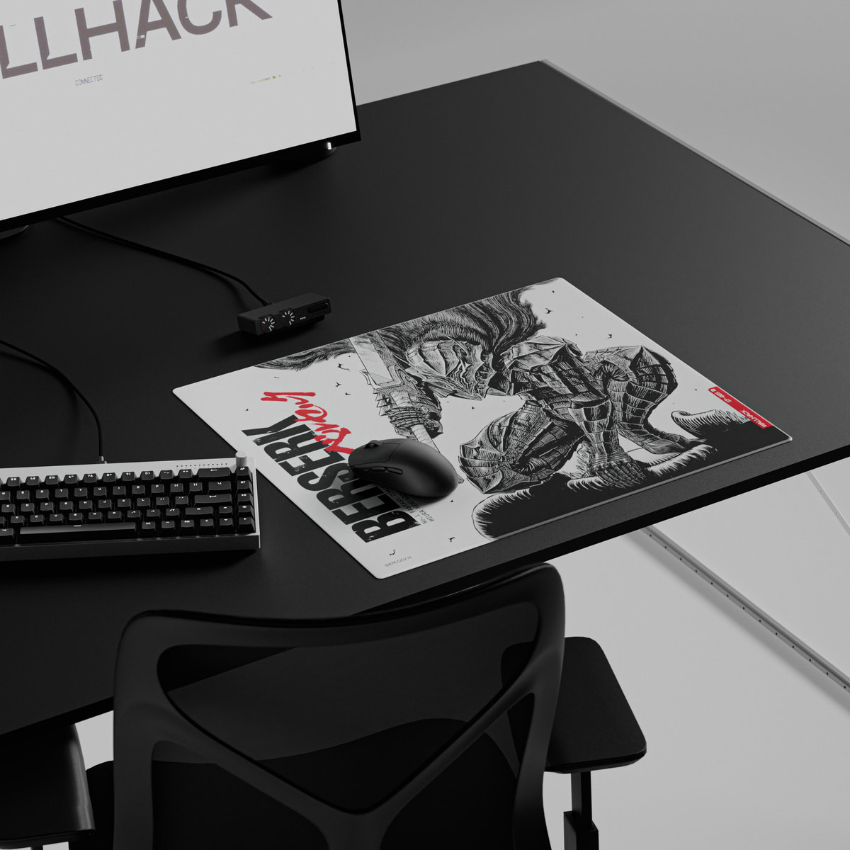 The WALLHACK x BERSERK SP-005 on a desk