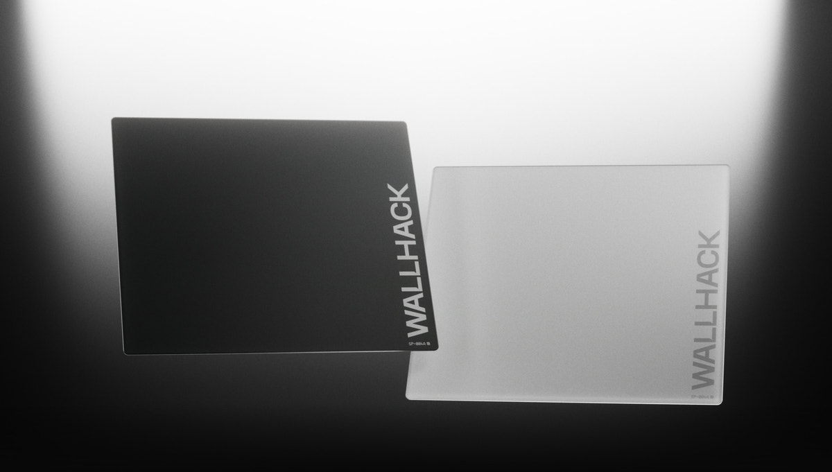 WALLHACK SP-004A glass mousepad in black and white