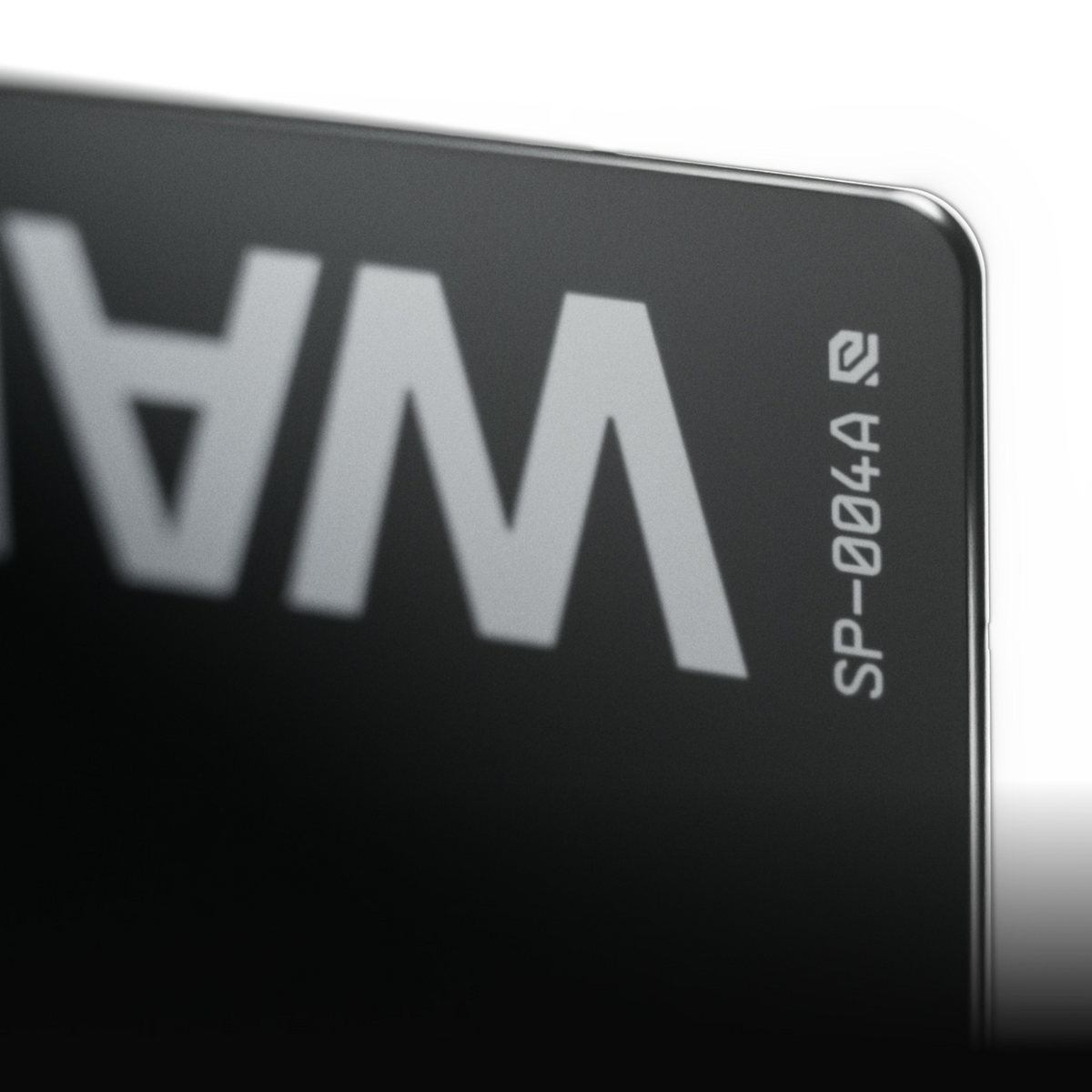 Corner of the SP-004A showing the etched surface
